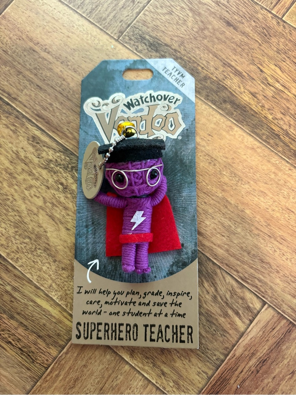 Superhero Teacher Watchover Voodoo Keychain